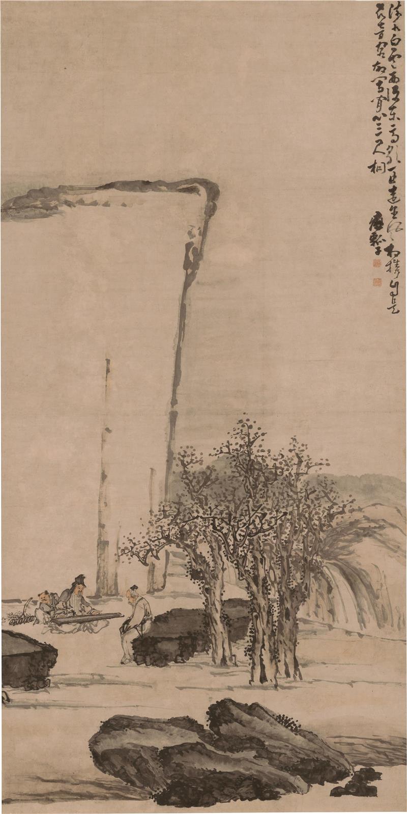黃慎 山水 黃慎（1687－約1772）獻壽圖- 長流美術館